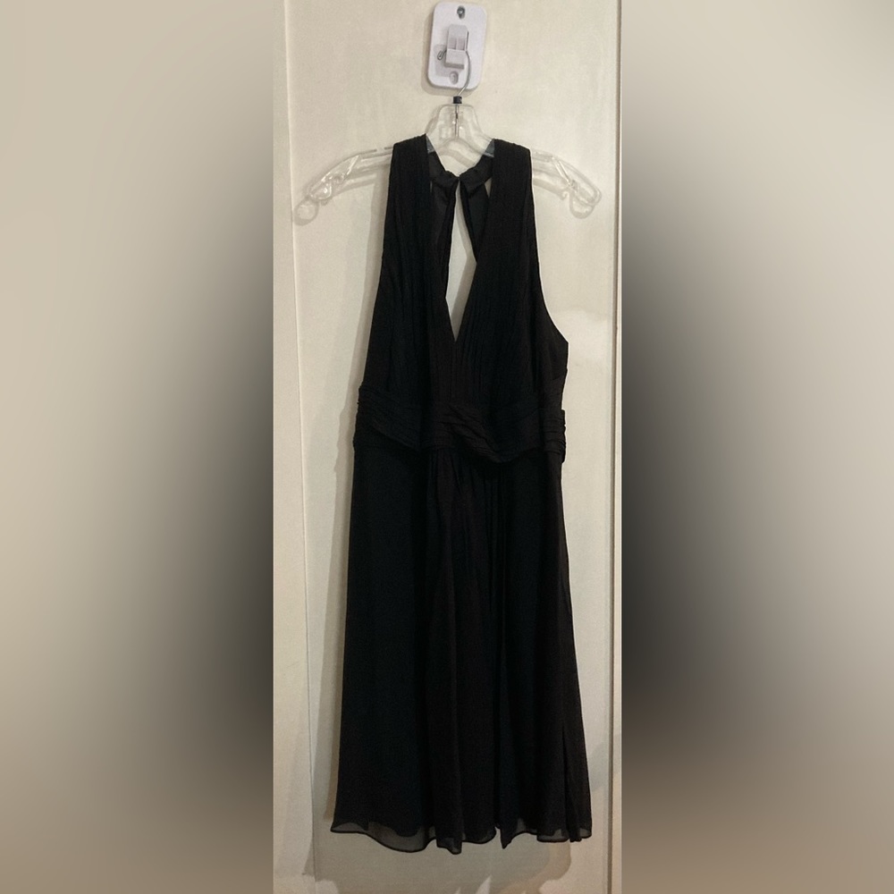 Black Chiffon Ann Taylor Halter Dress